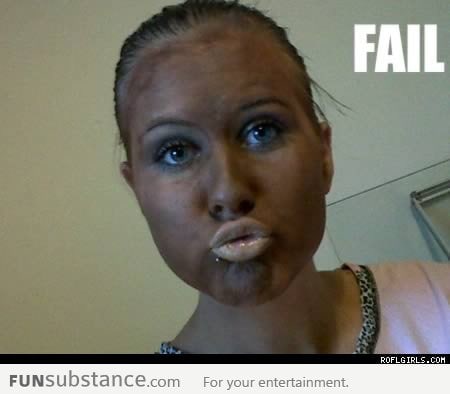 Fake Tan + Duck Face = Fail