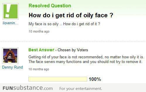 How do I get rid of oily face?