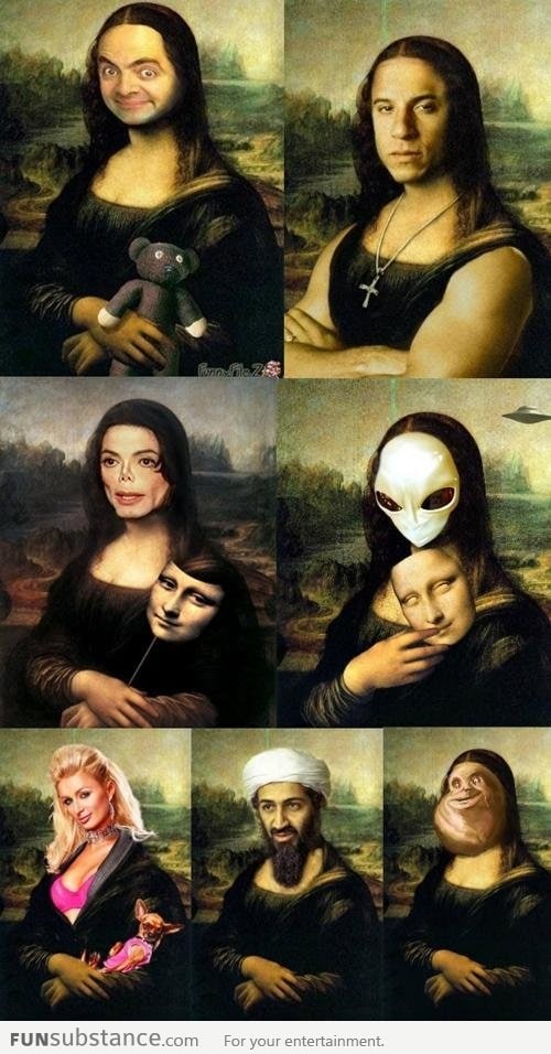 Different versions of Mona Lisa