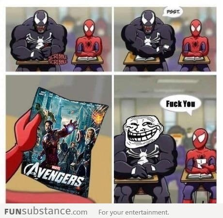 Venom TROLLED Spider-Man in class LIKE A BOSS!