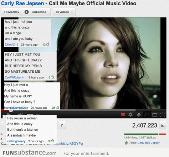 YouTube on "Call Me Maybe"