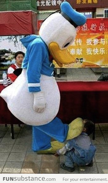 Donald duck in China
