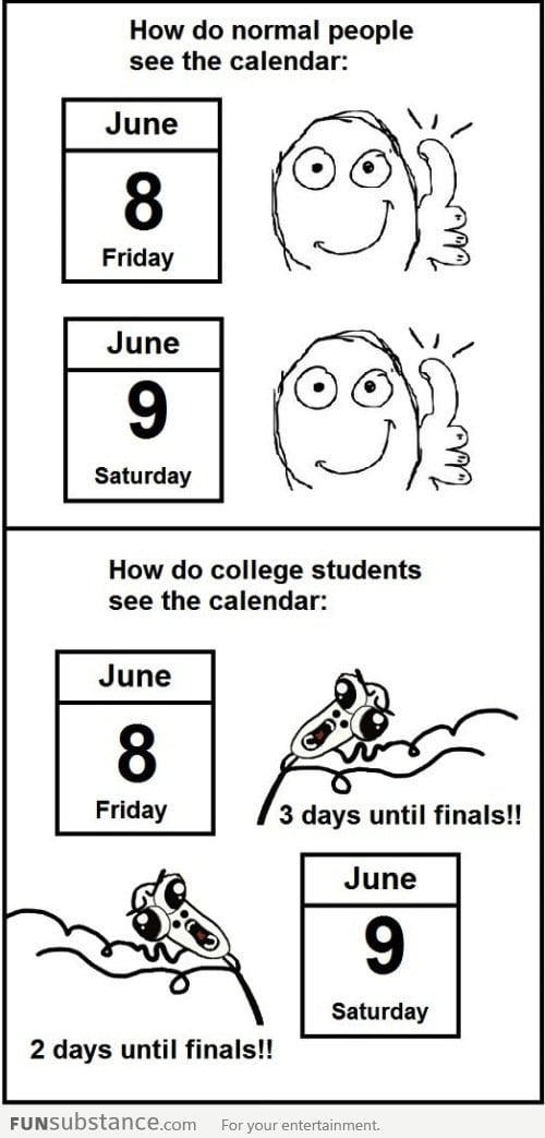 College students calendar