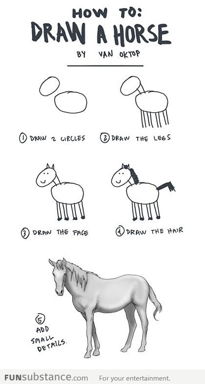 How to draw a realistic horse