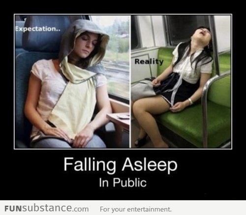 Falling asleep in public!