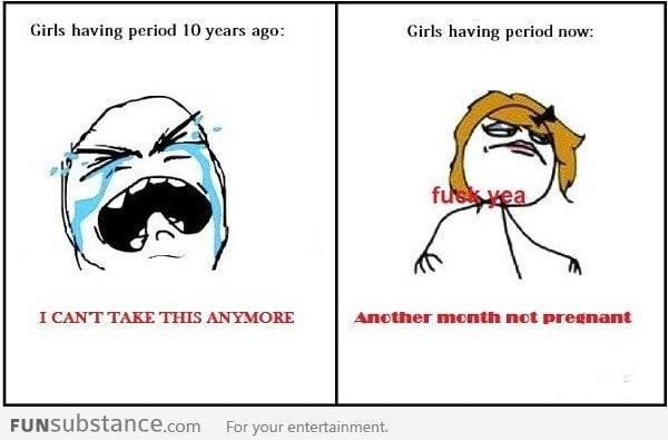 Girls Having Period Then And Now
