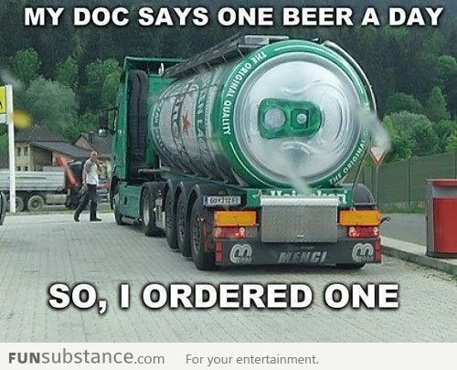 One beer a day