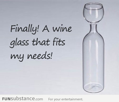 A suitable wine glass for me!
