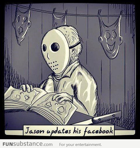 Jason updates his Facebook
