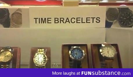In 2013, there are no more watches, only time bracelets