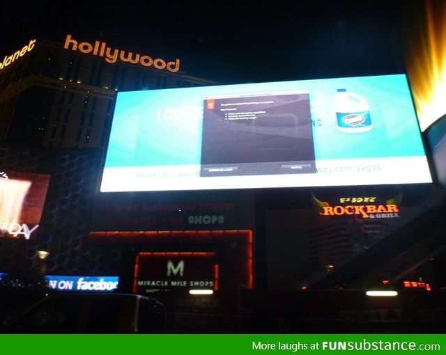 Even the billboards in Vegas needs Adobe updates