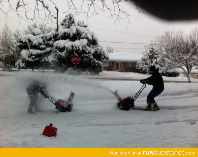 Snow fight