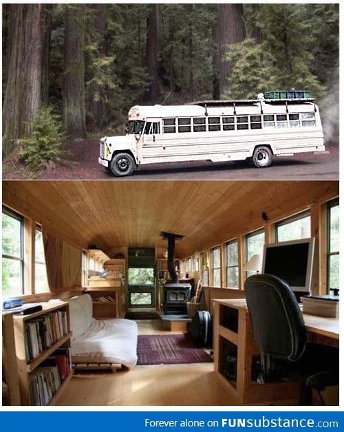 I would definitely live in this bus