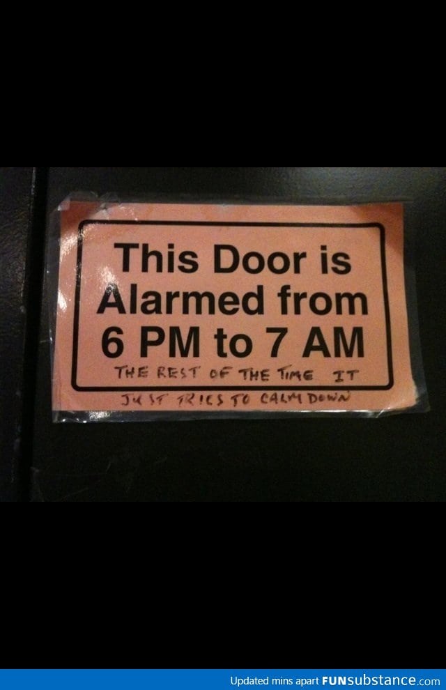 Alarmed door