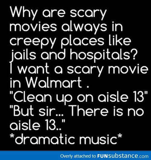 Scary movie in walmart
