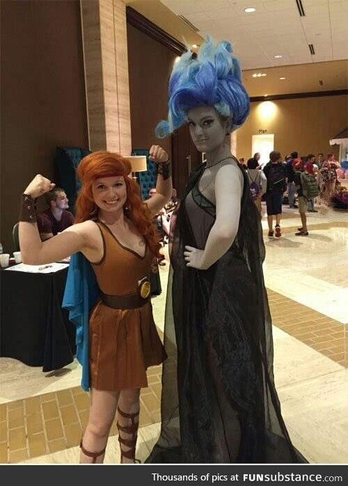 Gender-swapped Hercules and Hades