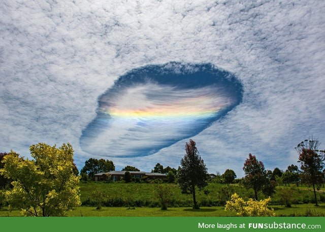 Rare cloud phenomenon over eastern Victoria, Australia