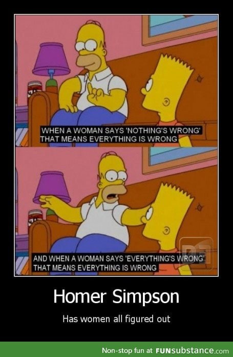 Homer knows x