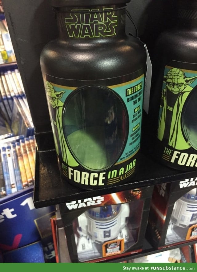 "The Force" in a jar. It is literally nothing inside a plastic jar for $20 CAD