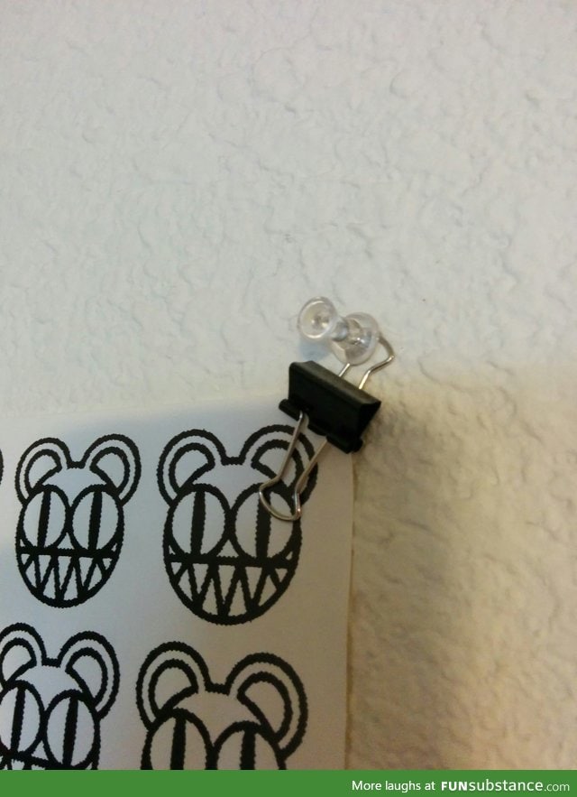 LPT: Use binder clips to hang posters without damaging them