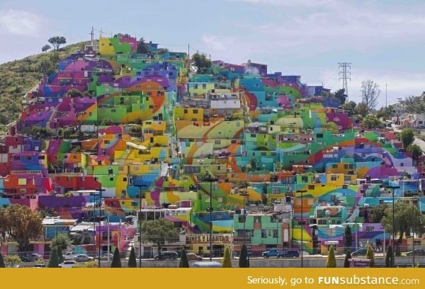 Huge graffiti mural in mexico