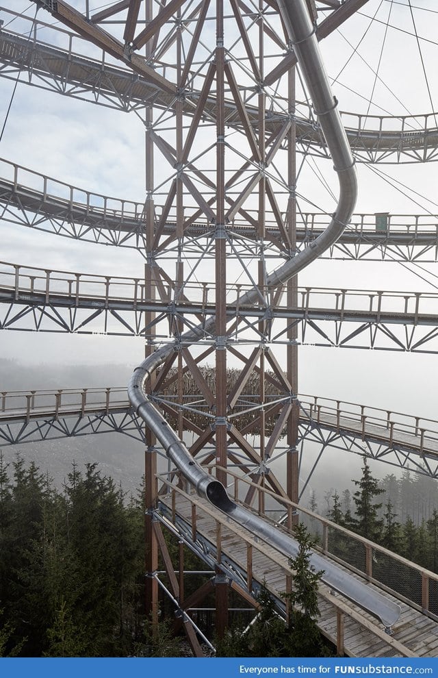 A 330-foot long slide in the Czech mountains