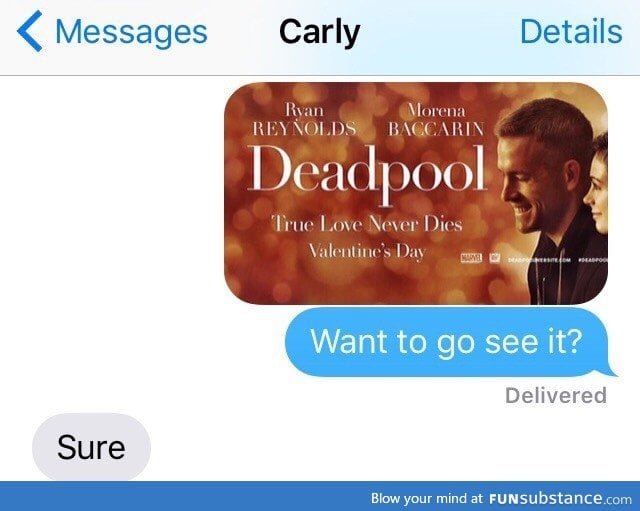 Deadpool this valentine's