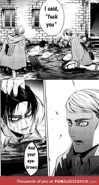 Levi where's your manners