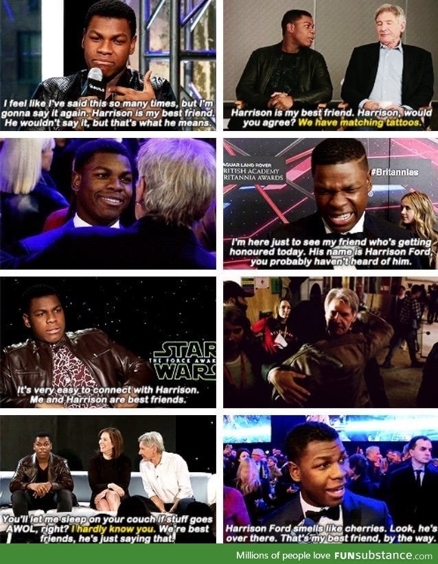 John Boyega loves Harrison Ford