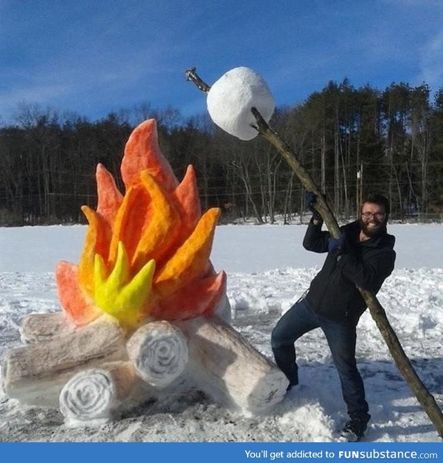 This man turned snow into flames