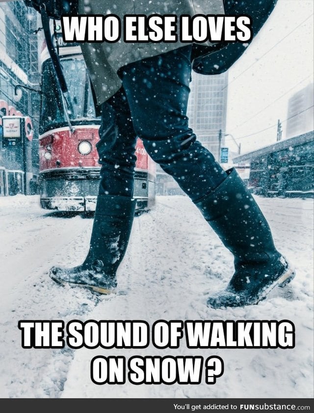 Snow walking sounds
