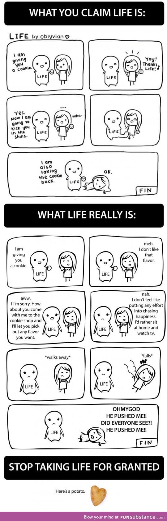 Perhaps this is how life actually goes