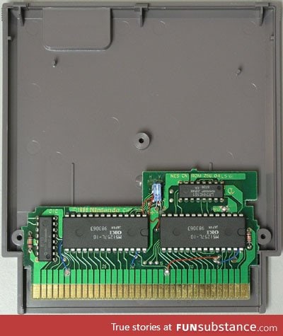 The inside of a NES cartridge
