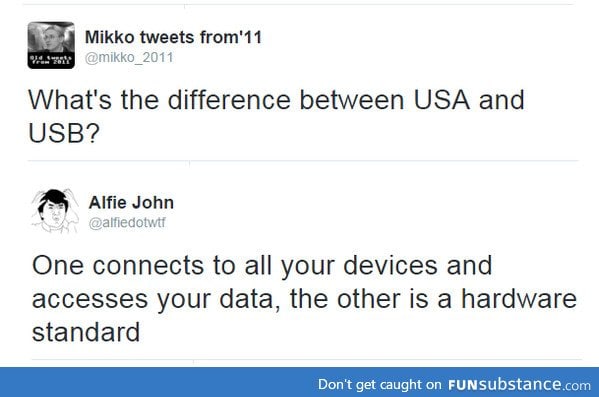 What's the difference between the USA and USB?