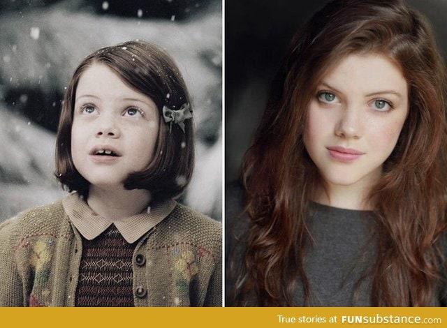 Georgie Hencey, from The Chronicles of Narnia, in 2005 vs Now