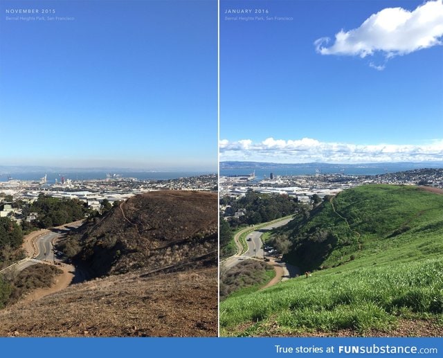 Oh what a difference 2 months of rain can make in California