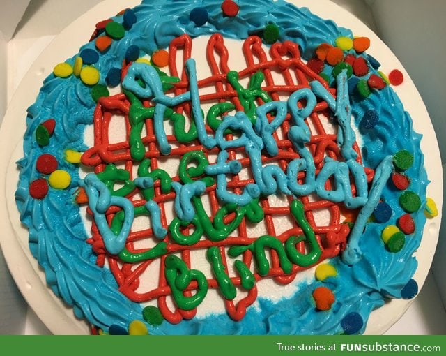 A cake for the color blind friend