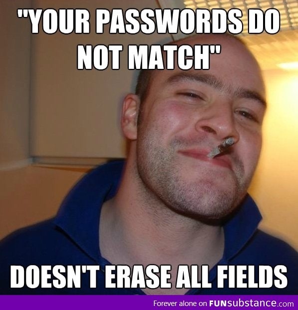 Good Guy Website during new user registration