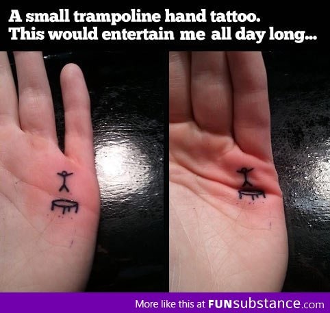 Trampoline hand tattoo