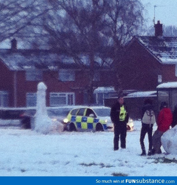 Police didn't like our snowman