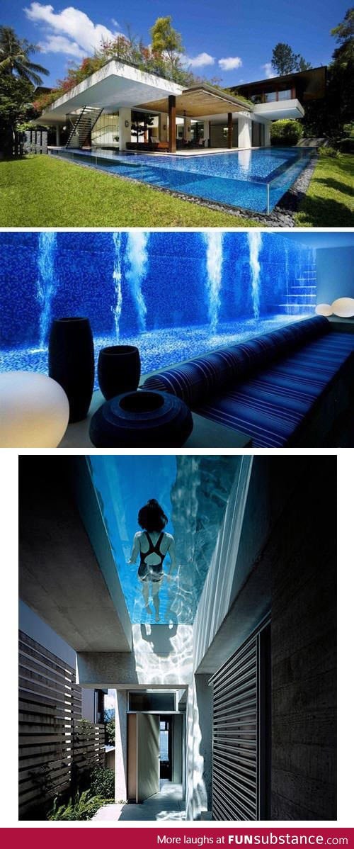A swimming pool inside your house