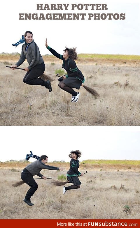 Engagement photos, Harry Potter style