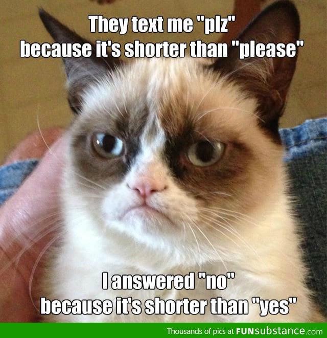 Why grumpy cat says no