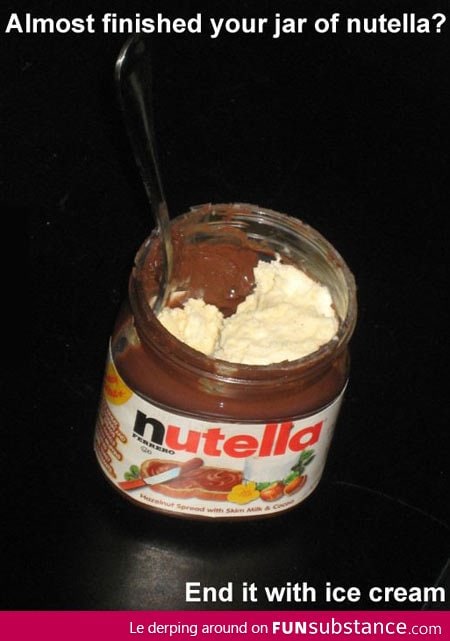 Best way to finish a jar of Nutella