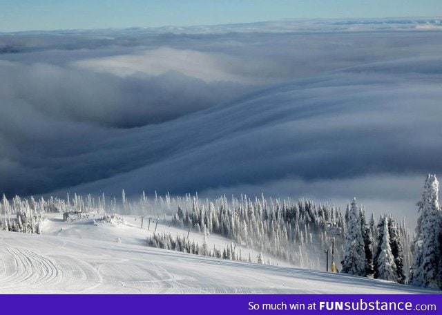 Cool rolling clouds above MtSpokane