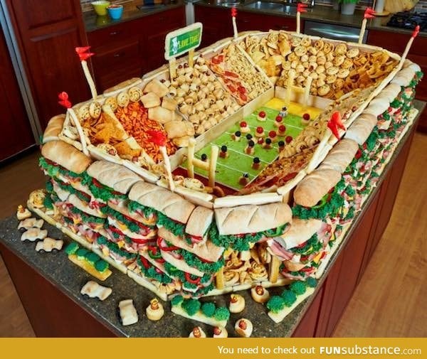 Super Bowl bread set up!