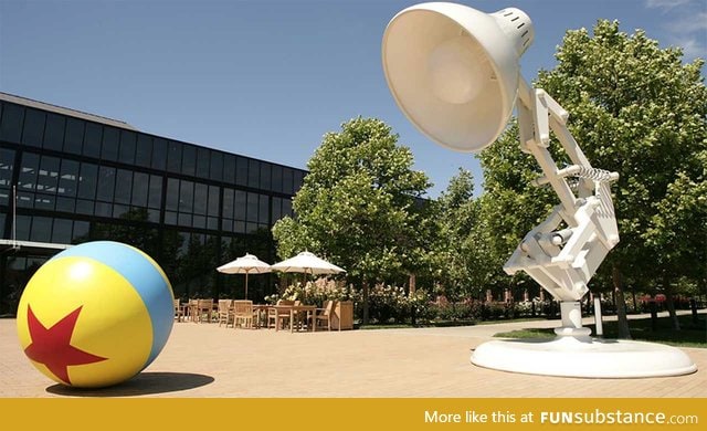 Pixar's studios actually have the lamp outside lmao