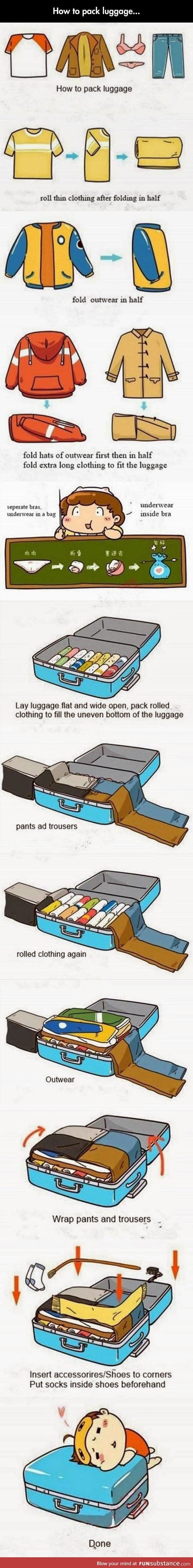 How to pack your luggage efficiently