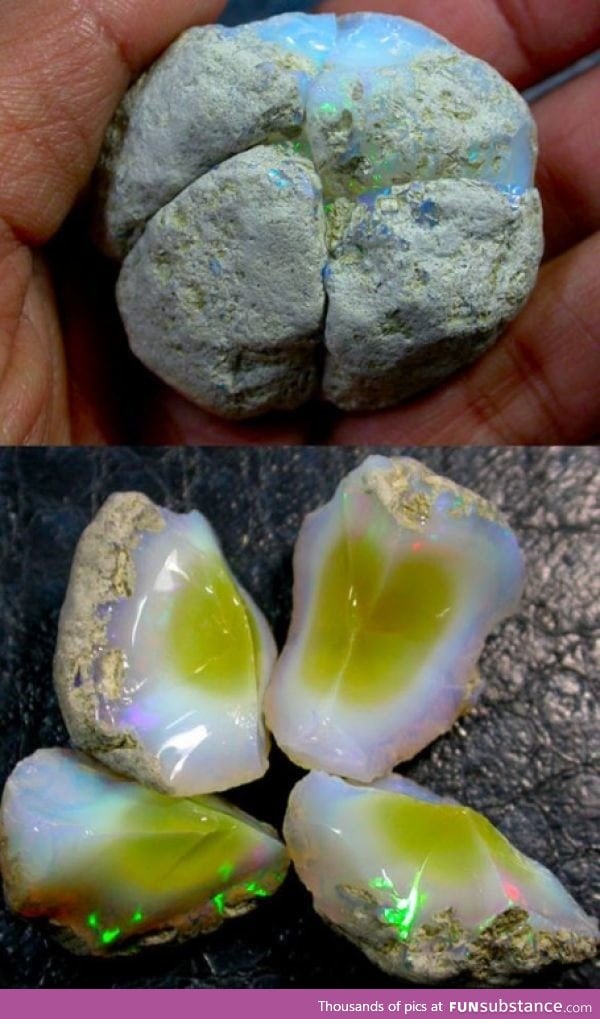 Spectacular Ethiopian opal geode looks like an egg