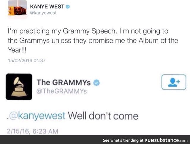The Grammys is savage